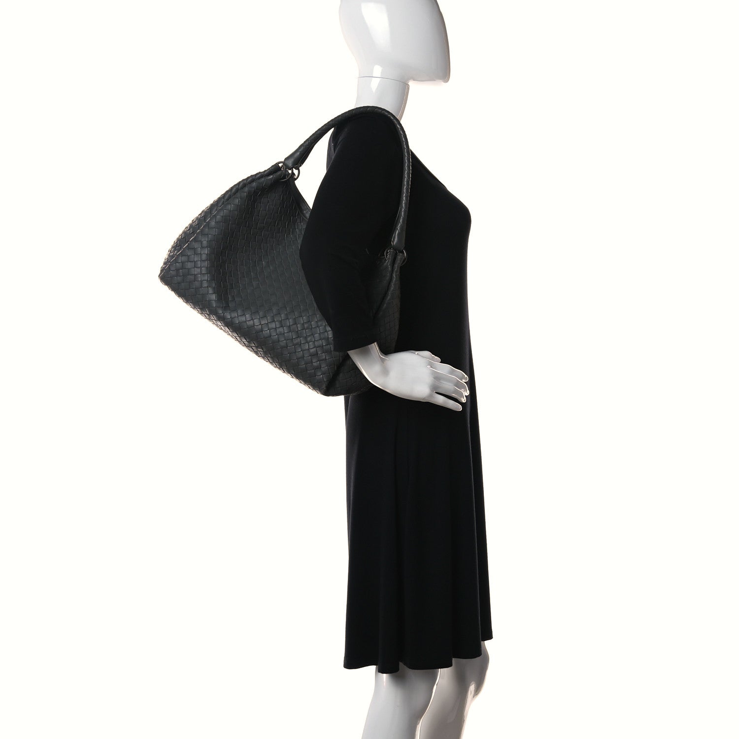 Bottega Veneta Nappa Intrecciato Parachute Bag Grey 2 of 14