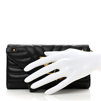 Louis Vuitton Calfskin New Wave Long Wallet Black 2 of 10