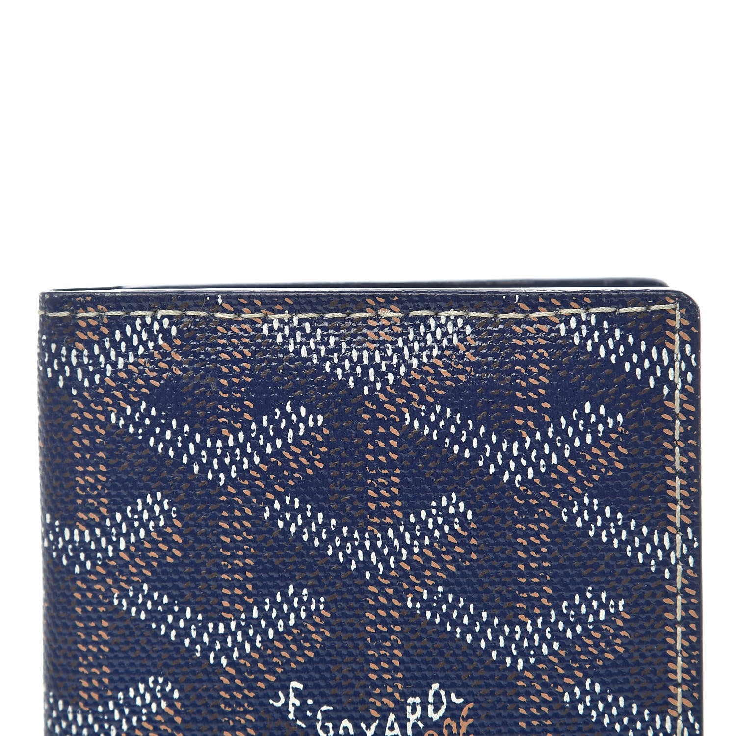 Goyard Goyardine Saint Marc Folding Card Case Navy 11 of 12