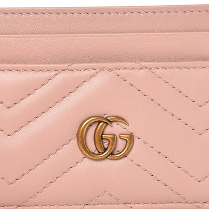Gucci Calfskin Matelasse GG Marmont Card Holder Perfect Pink 7 of 8