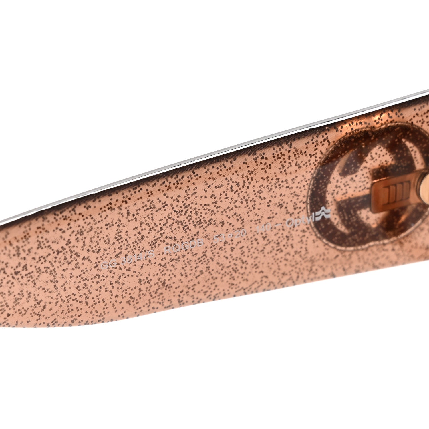 Gucci Glitter Acetate Square Frame Sunglasses GG3814S Brown 6 of 8