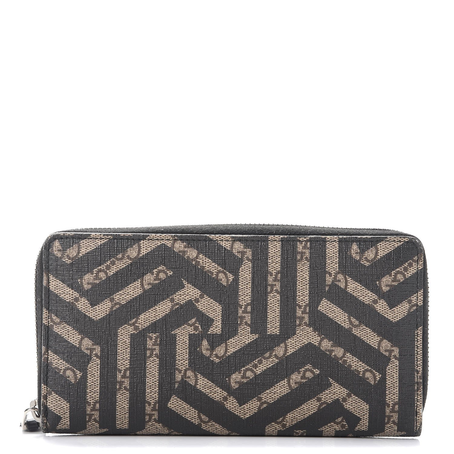 Gucci GG Supreme Monogram Caleido Zip Around Wallet Black 1 of 8
