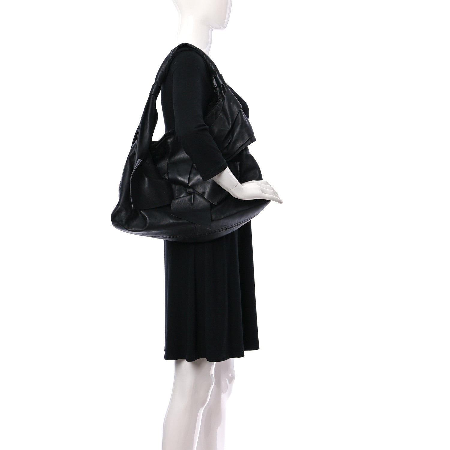 Valentino Garavani Nappa Premier Bow Hobo Black 2 of 14