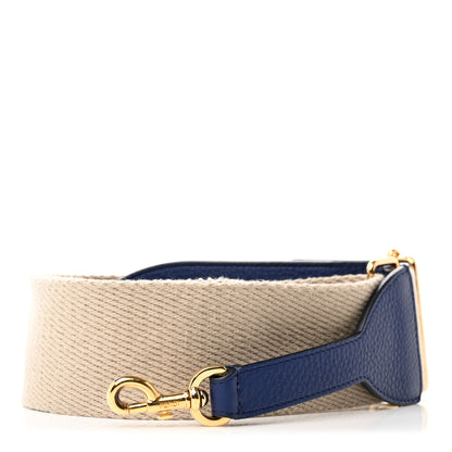 Fendi Ribbon Vitello Volanato FF Embroidered Adjustable Strap You Nuvola Blue 1 of 6