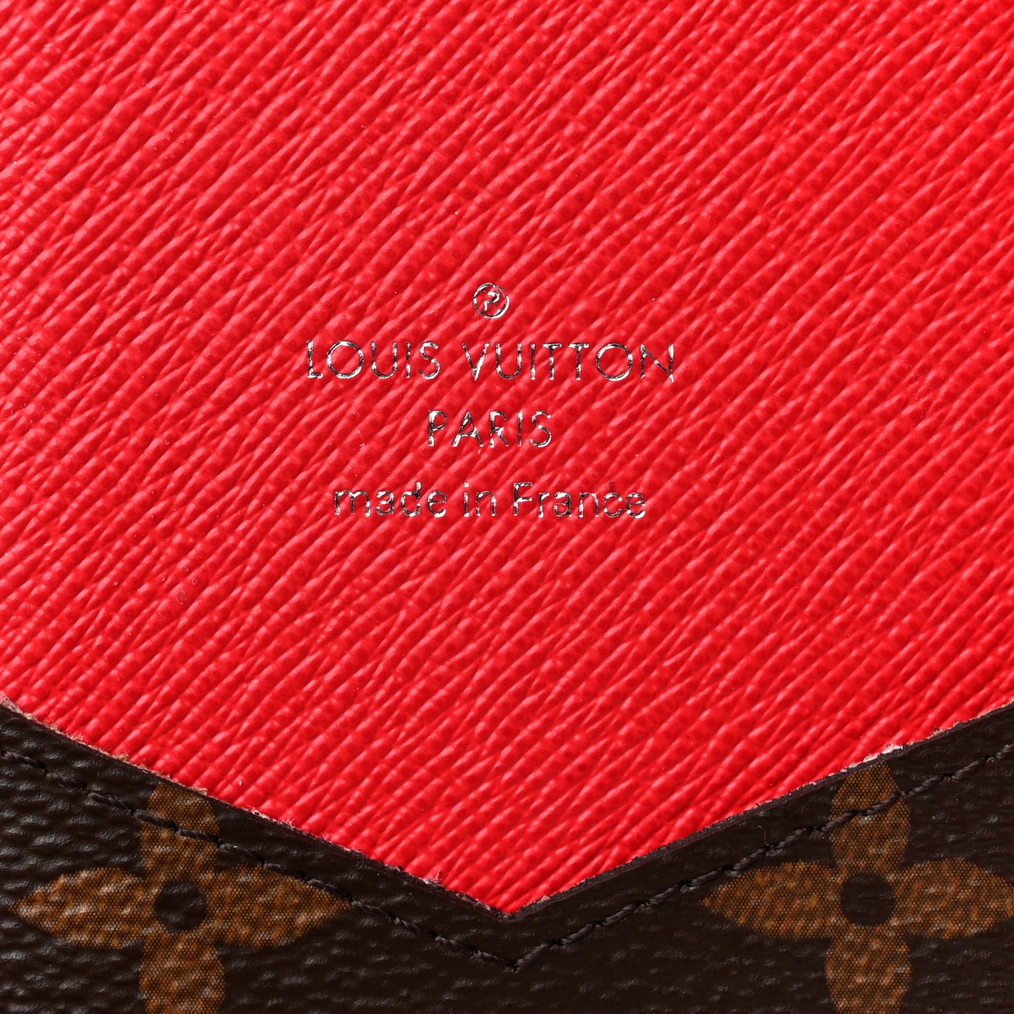 Monogram Macassar Passport Cover Sari Red