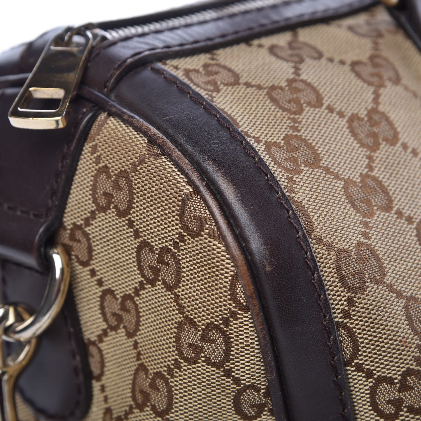 Monogram Vintage Web Medium Boston Dark Brown