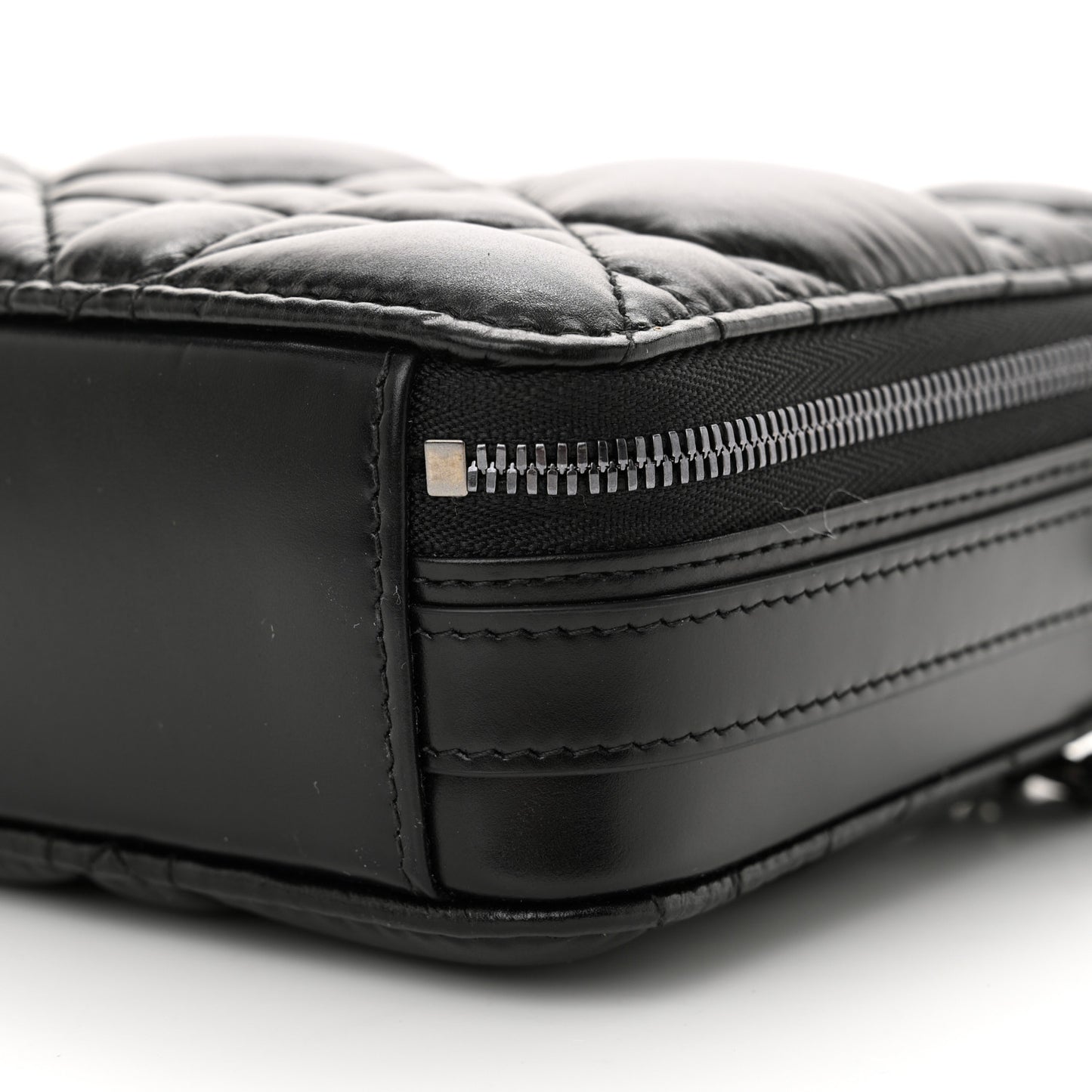 Calfskin Macrocannage Caro Box Bag Black
