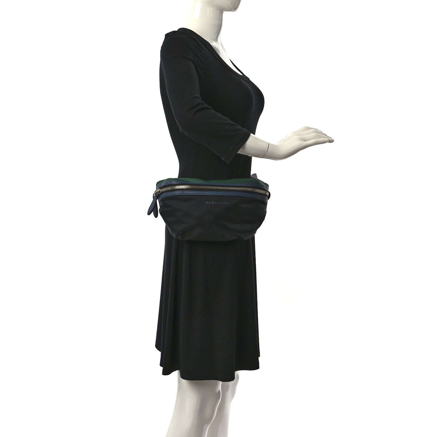 Nylon Color Block Medium Casual Sonny Bum Bag Black
