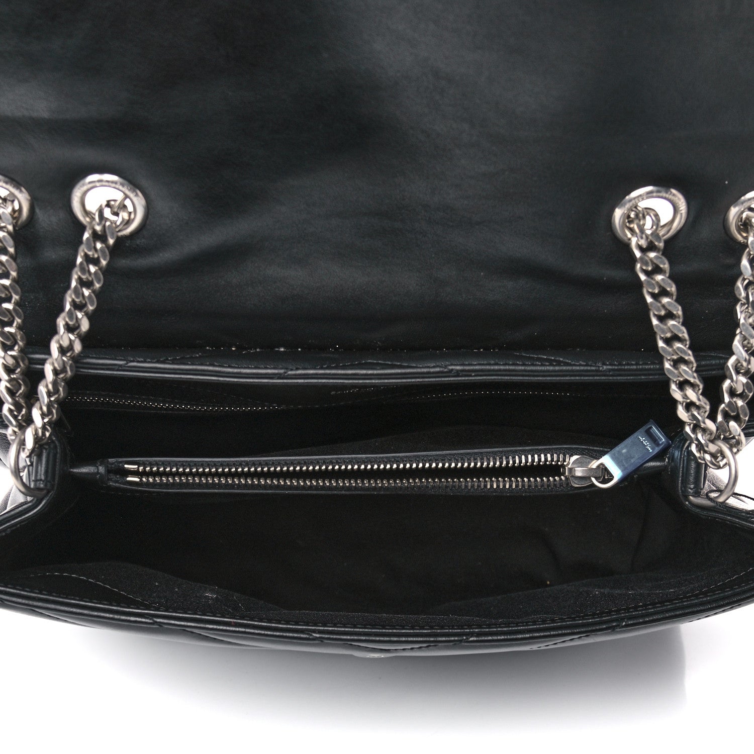Saint Laurent Calfskin Y Quilted Monogram Medium Loulou Chain Satchel Black 7 of 15