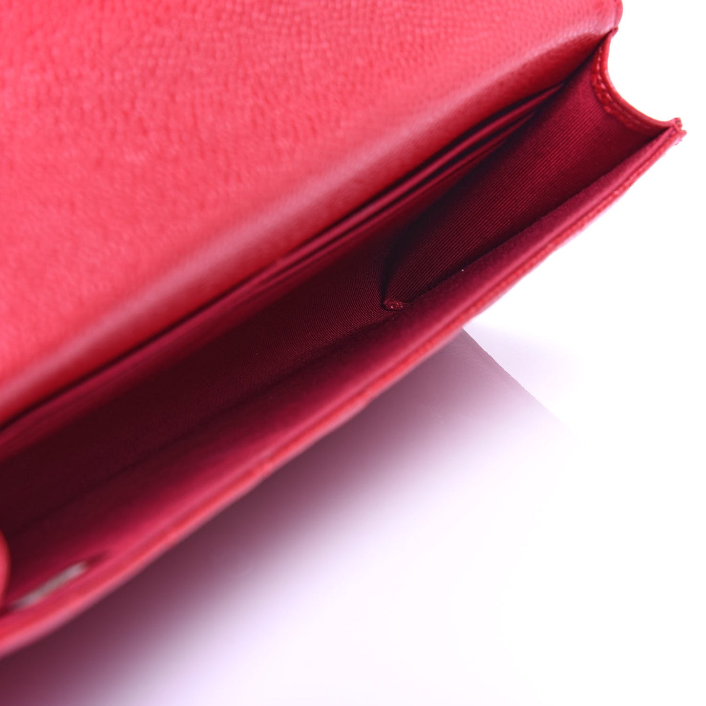 Caviar Quilted Travel Wallet Red