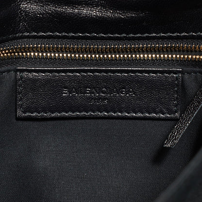 Balenciaga Chevre Gold Metallic Edge Hardware Envelope Clutch Black 6 of 10