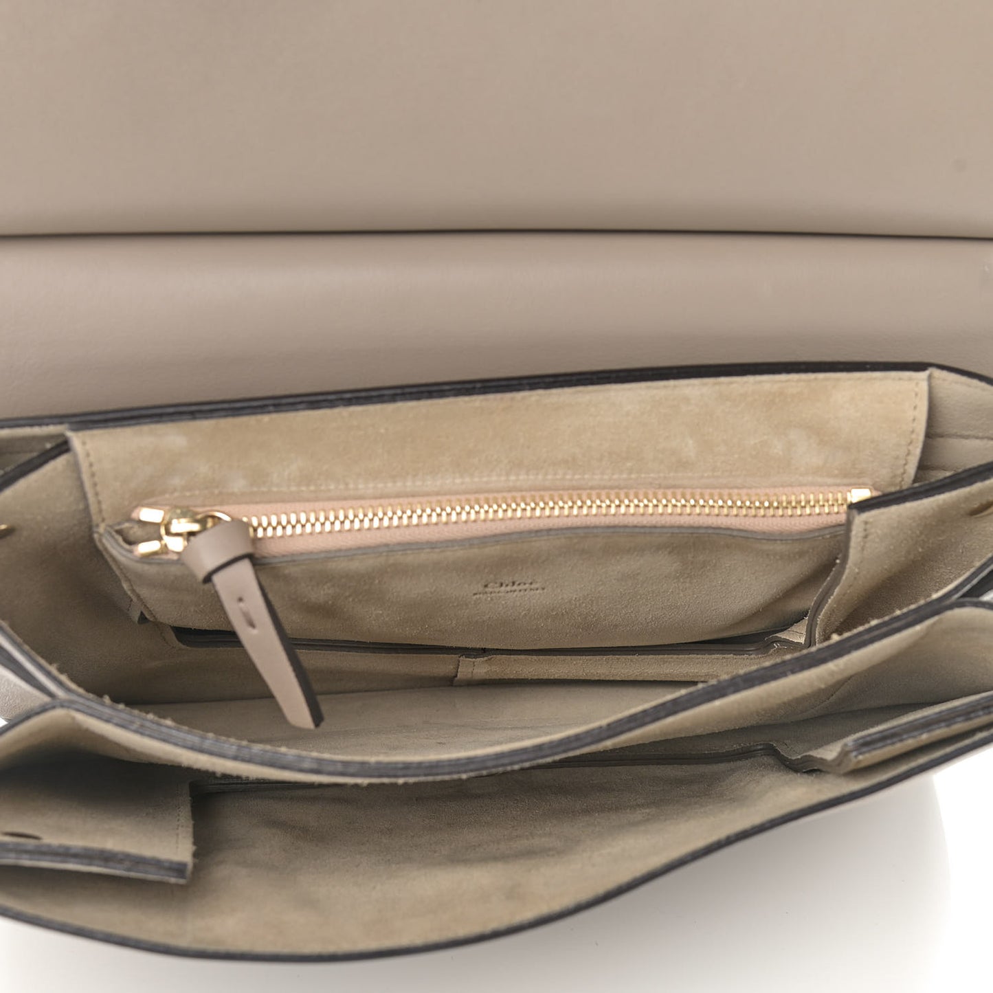 Calfskin Suede Medium Faye Shoulder Bag Motty Grey