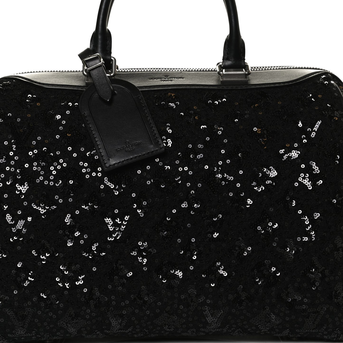 Sequin Monogram Sunshine Express Speedy Black