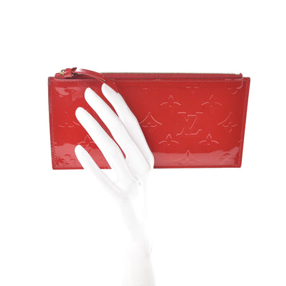 Louis Vuitton Vernis Felicie Chain Wallet Zippered Insert Cherry 2 of 6