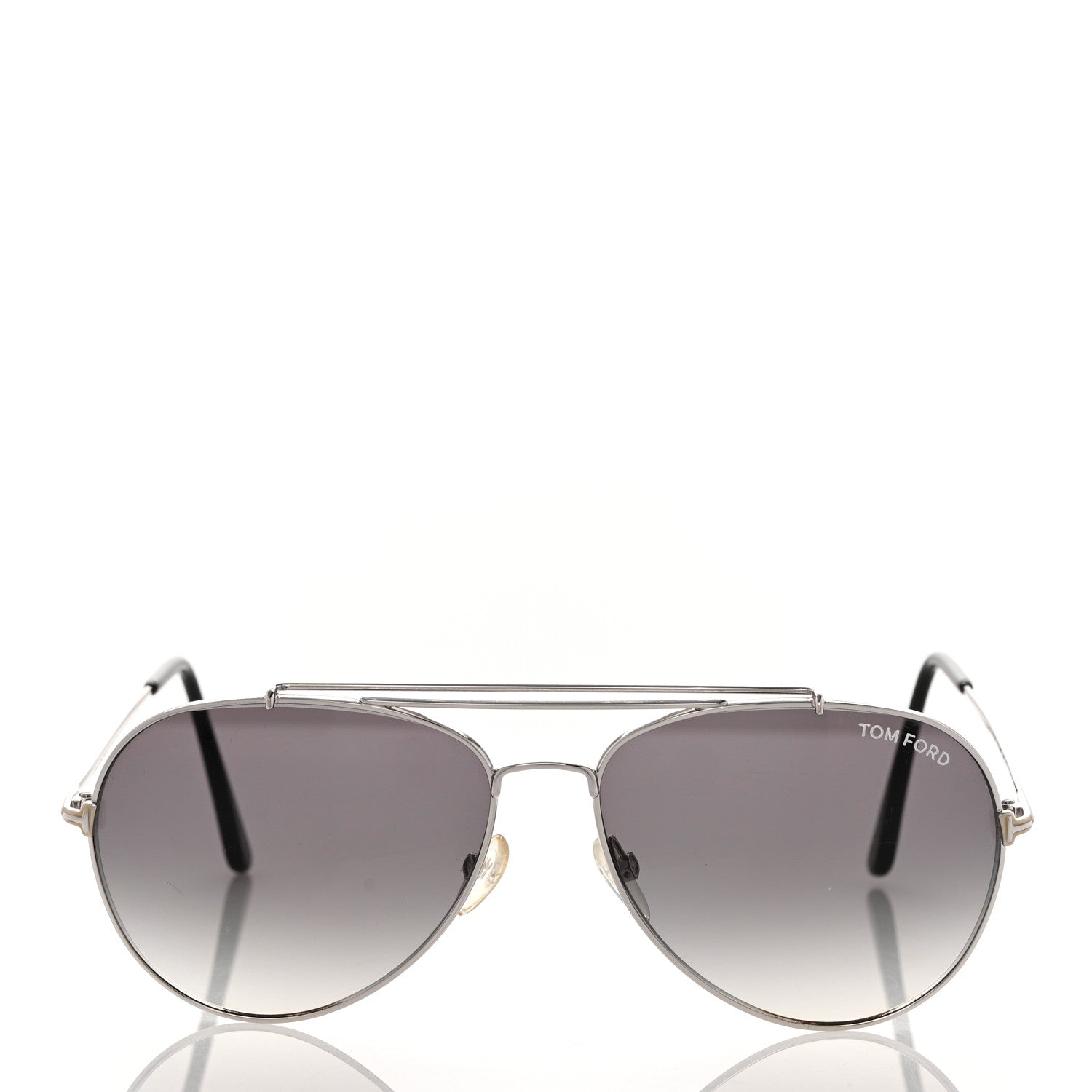 Tom Ford Indiana Aviator Sunglasses TF497 Silver 2 of 8