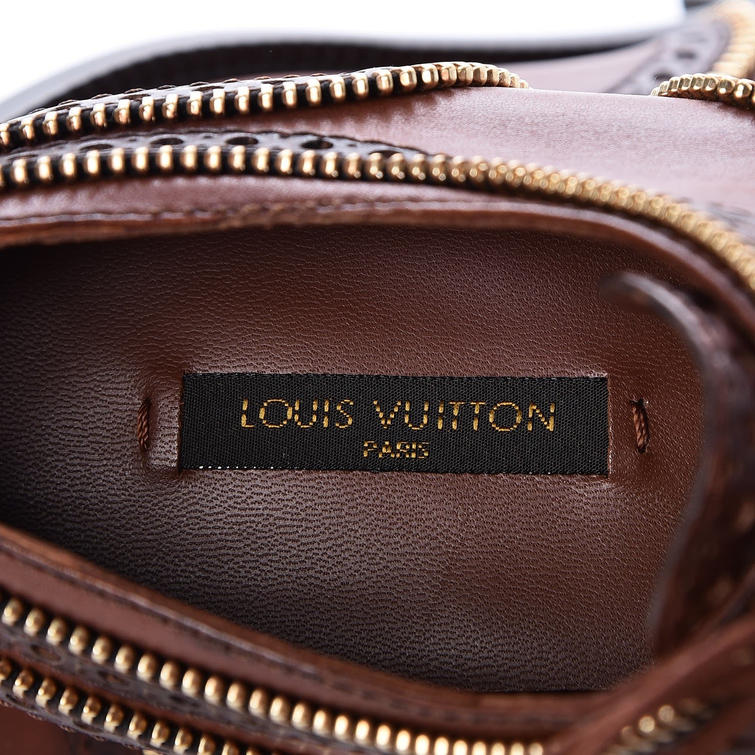 Louis Vuitton Calfskin Tomboy Richelieu Oxford Flats 37.5 Cognac 8 of 8