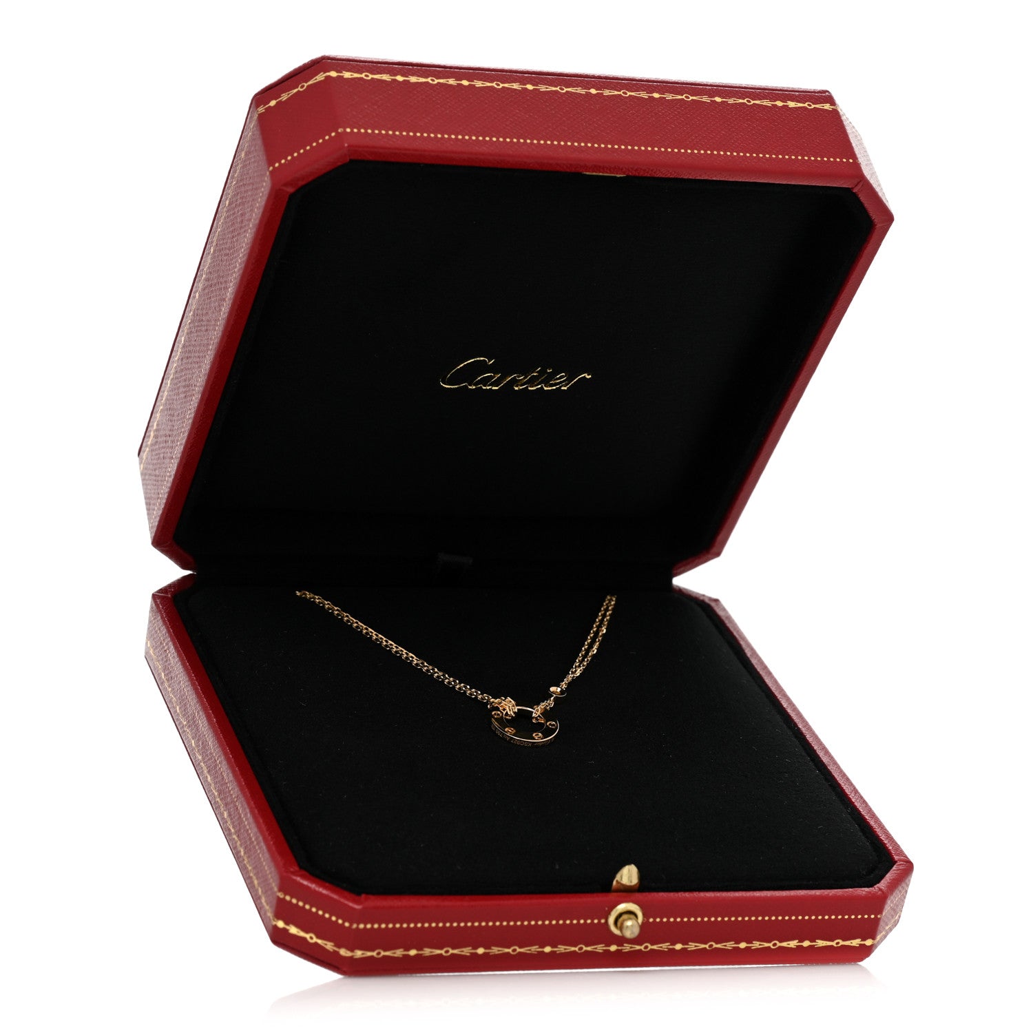 Cartier 18K Yellow Gold 2 Diamond LOVE Necklace 5 of 5