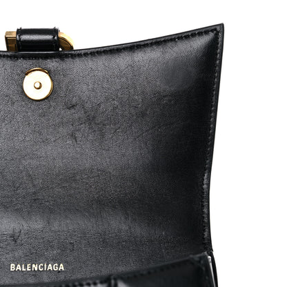 Balenciaga Shiny Box Calfskin Hourglass Top Handle Bag XS Black 11 of 22