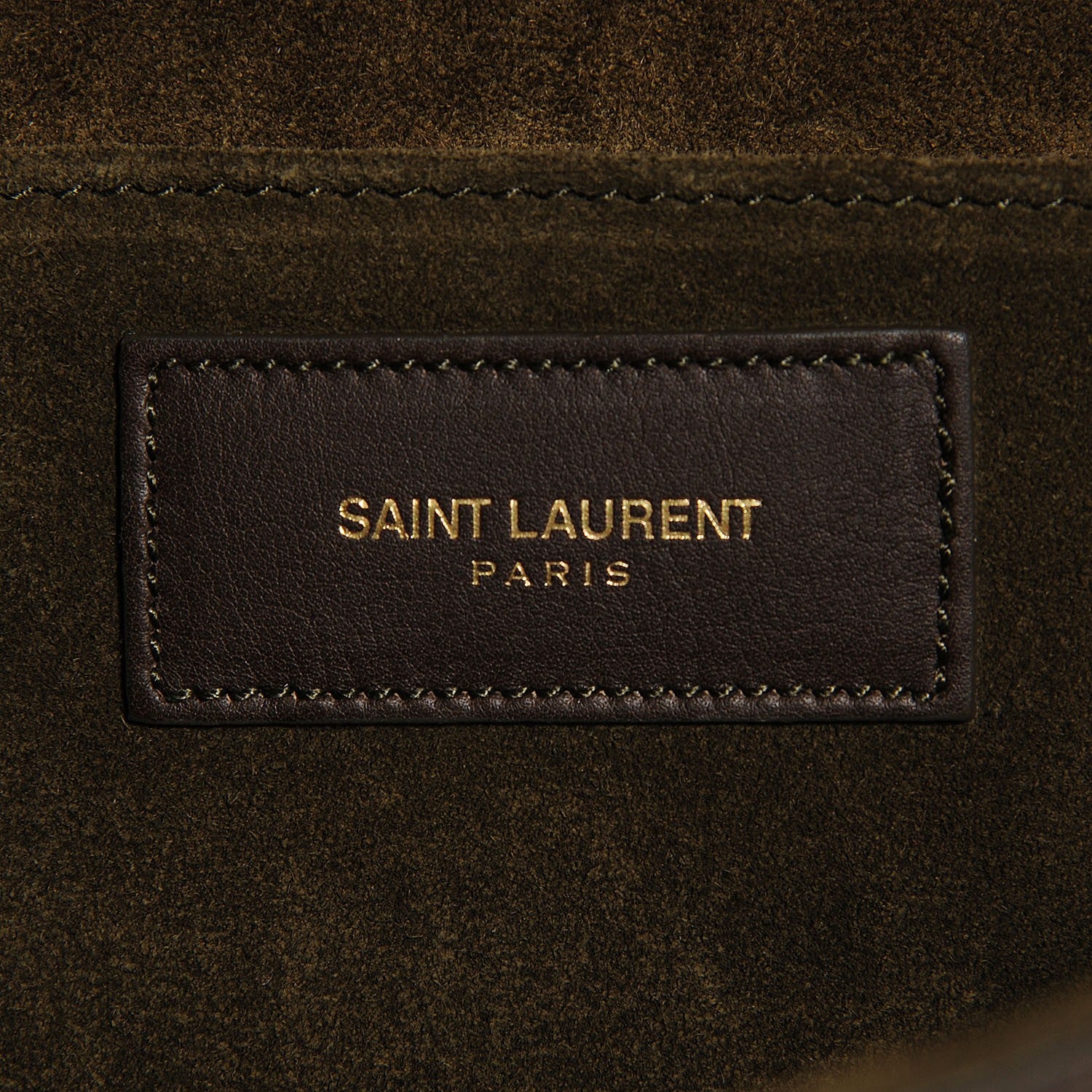 Saint Laurent Calfskin Classic Y Clutch Brown 7 of 8