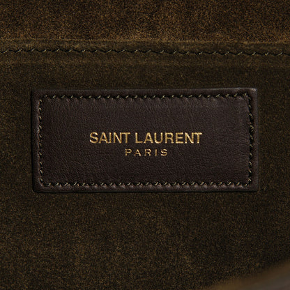 Saint Laurent Calfskin Classic Y Clutch Brown 7 of 8