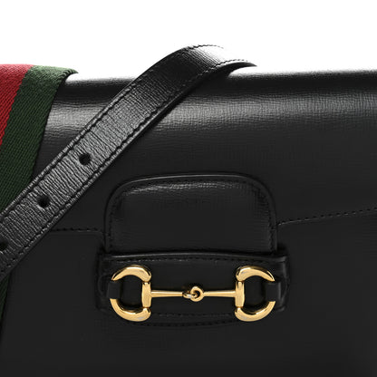 Gucci Azalea Calfskin Web Mini Horsebit 1955 Shoulder Bag Black 8 of 11