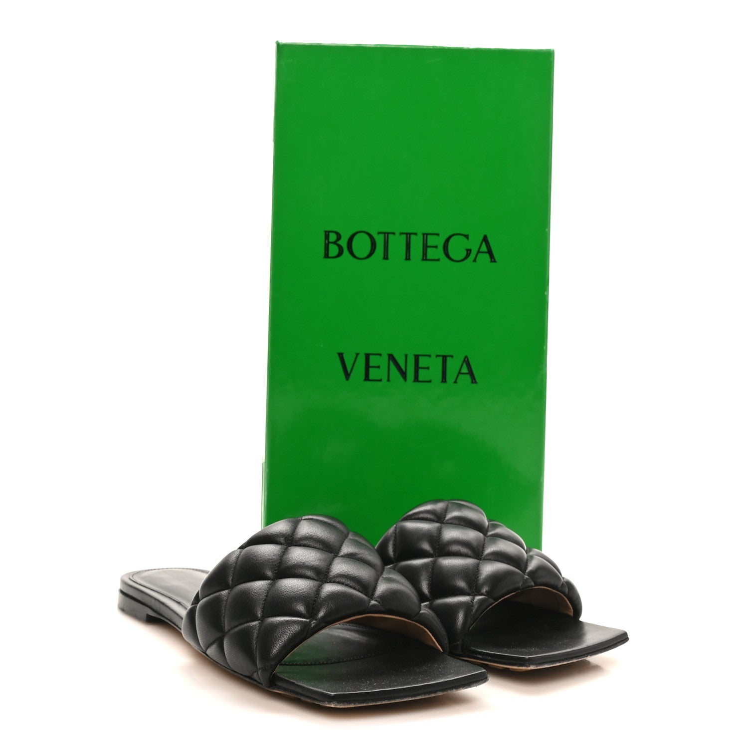Bottega Veneta Nappa Matelasse Padded Flat Sandals 38.5 Black 9 of 9