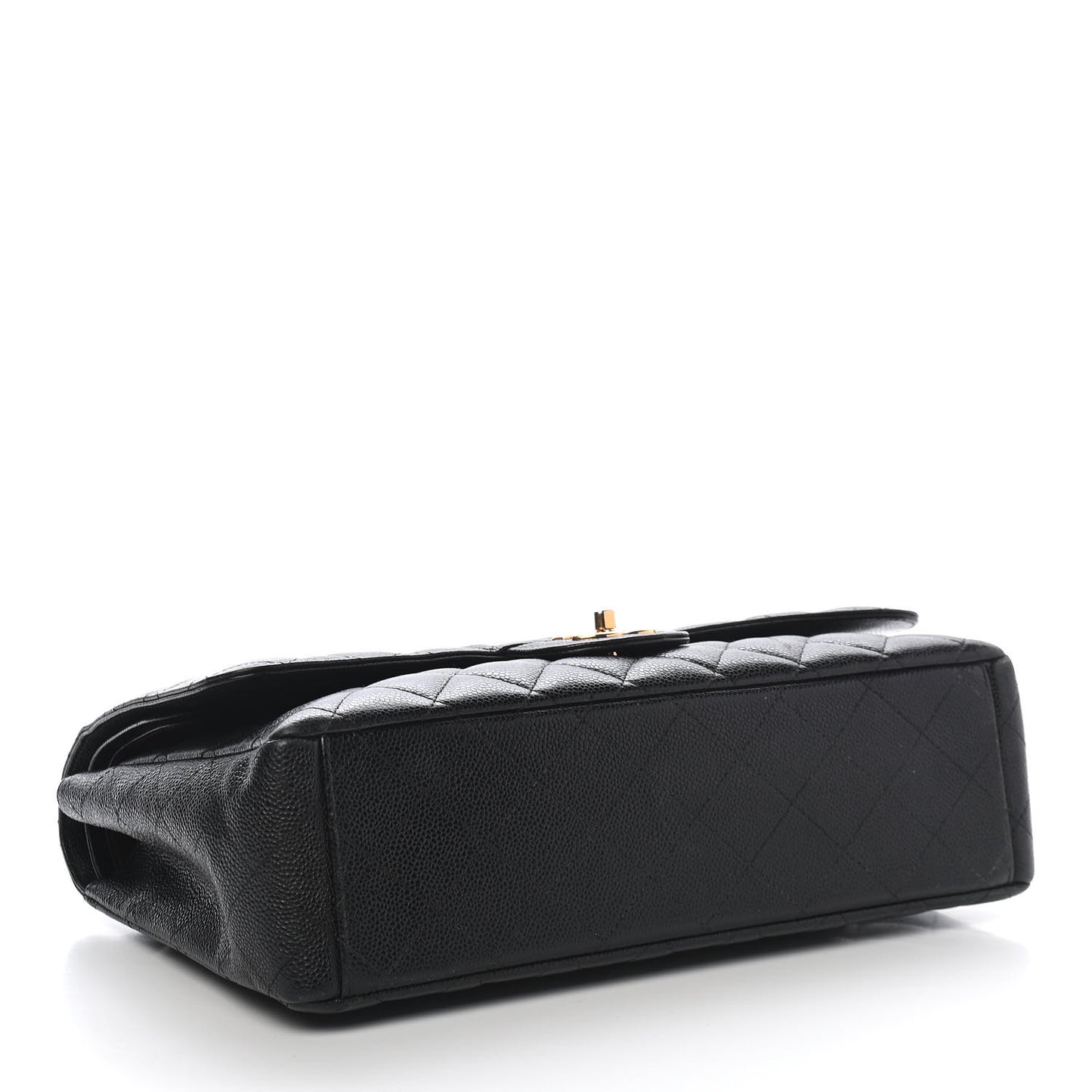 Caviar Quilted Maxi Double Flap Black