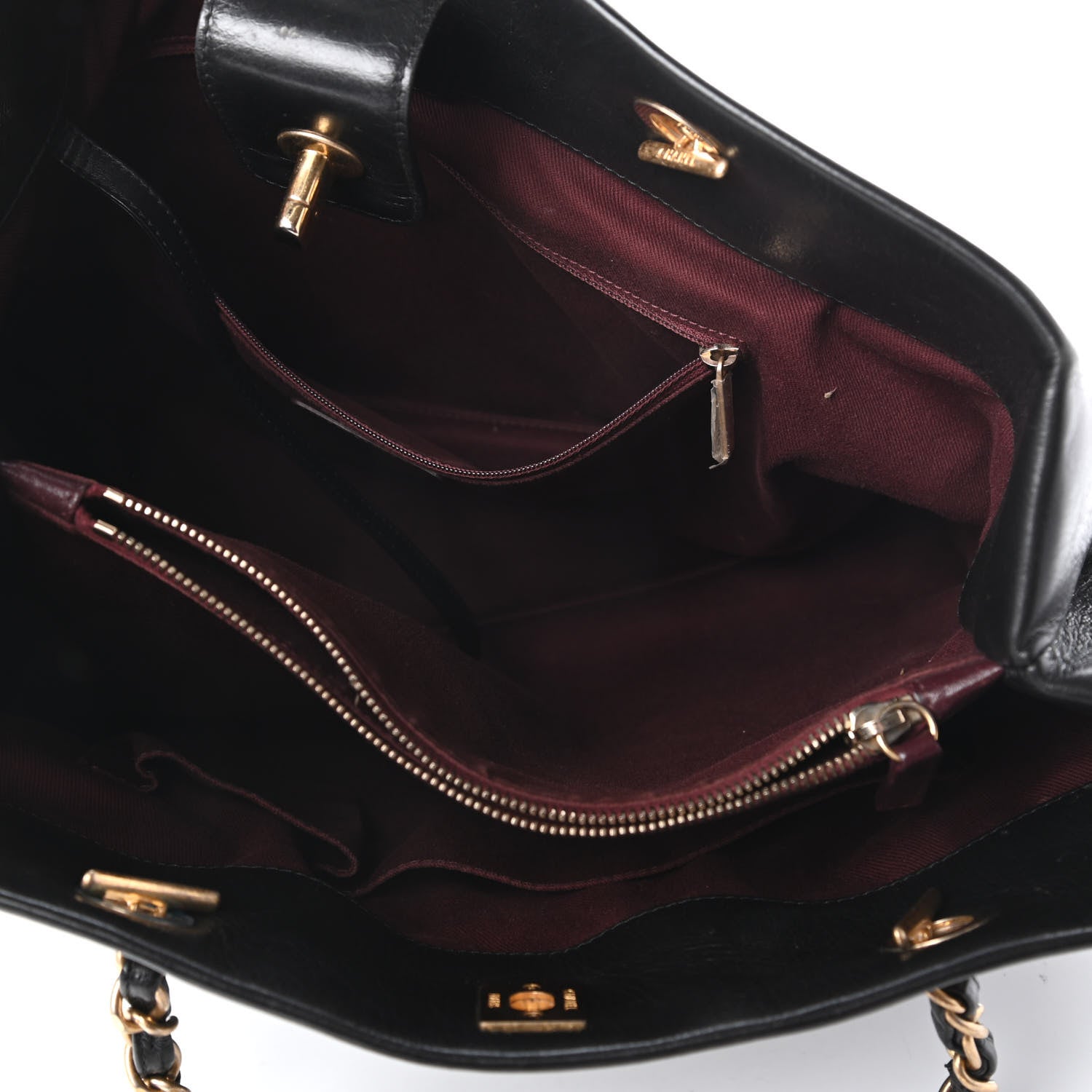 Chanel Calfskin Quilted Large Soft Elegance Tote Black 5 of 10