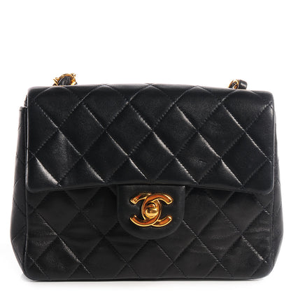 Chanel Lambskin Quilted Mini Square Flap Black 1 of 9