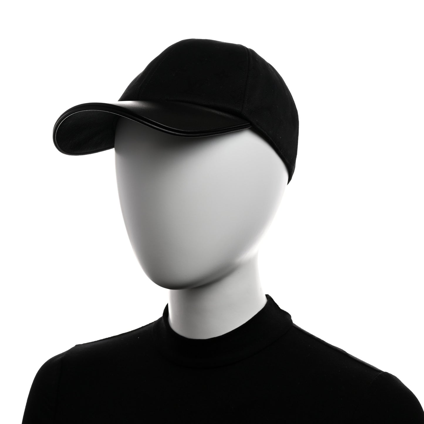 Calfskin Cotton Jacquard Monogram LV First Cap L Black