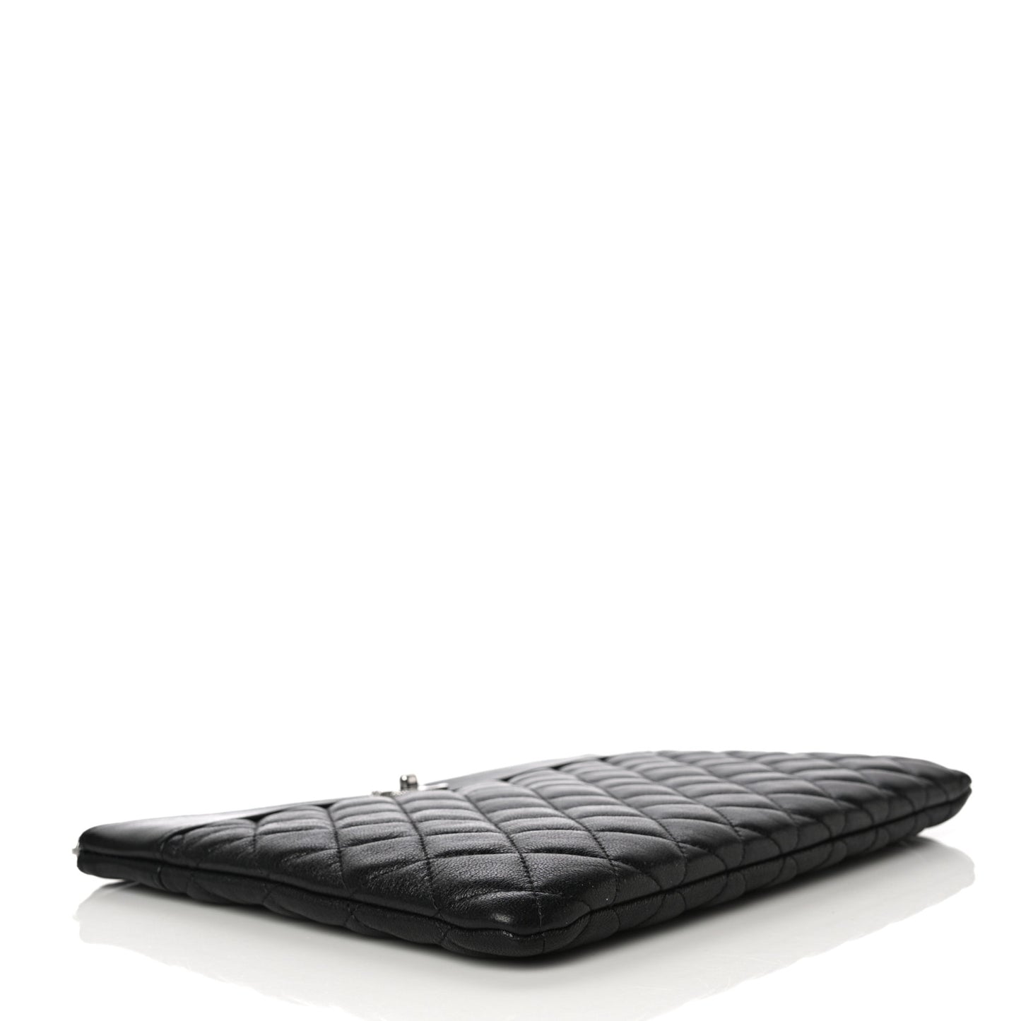 Sheepskin Quilted Medium Vintage Mademoiselle Cosmetic Case Black