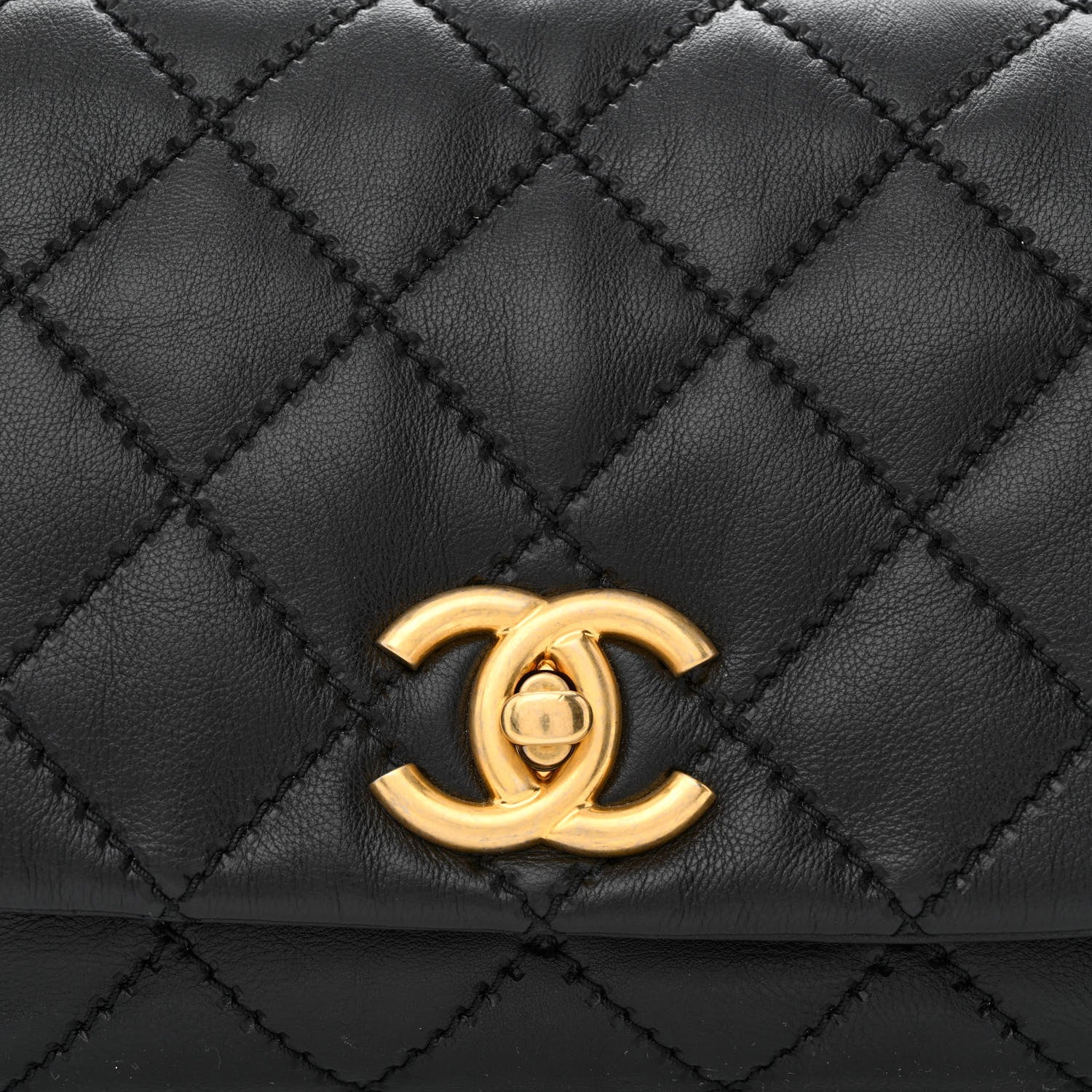 Chanel Calfskin Quilted Retro Chain Flap Black 8 of 10