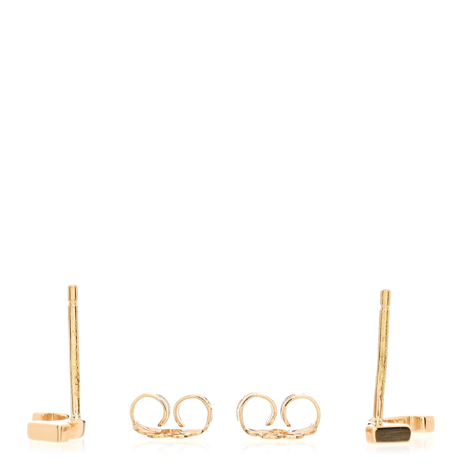 Tiffany 18K Yellow Gold T Smile Stud Earrings 3 of 4