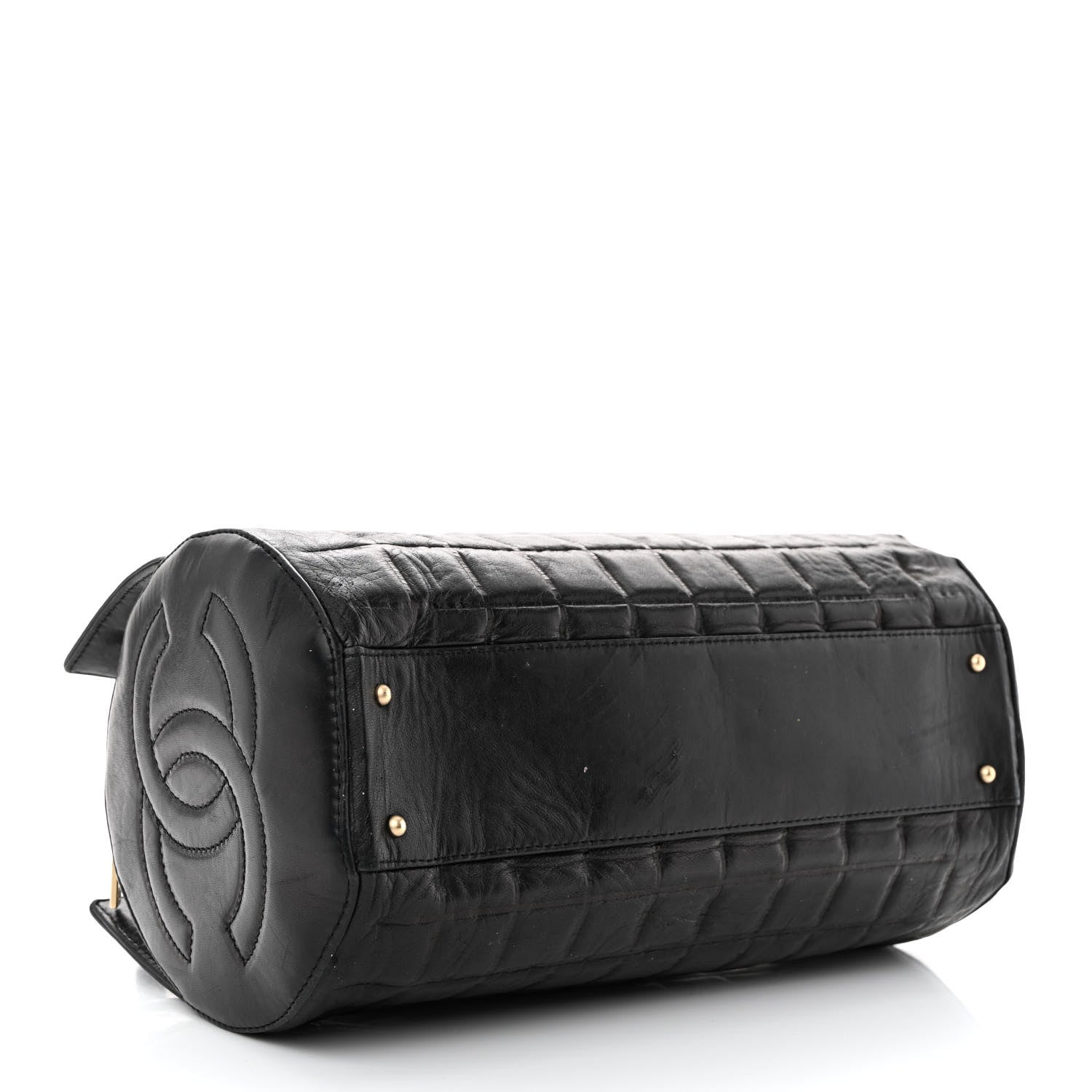 Chanel Lambskin Quilted Chocolate Bar Shoulder Bag Black 4 of 16