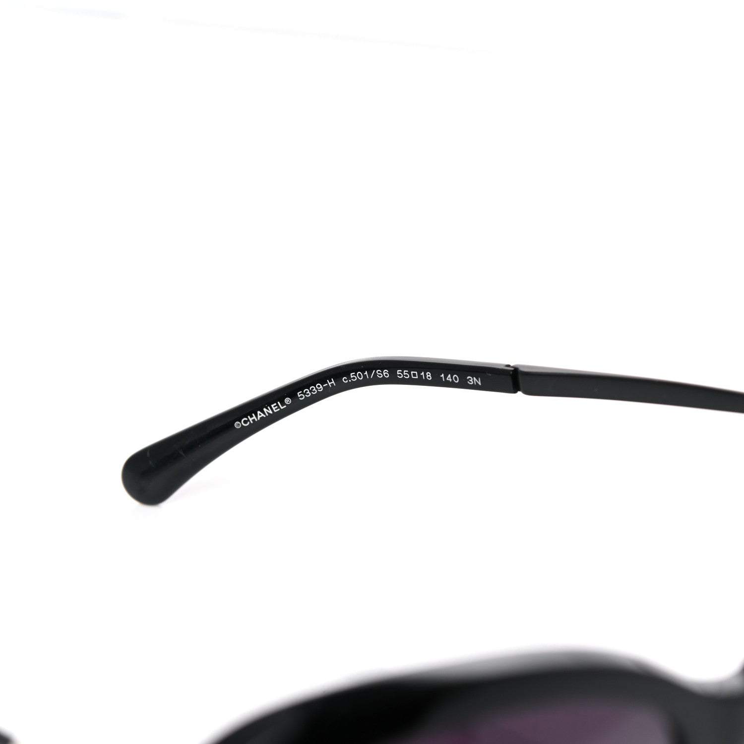 Chanel Acetate Butterfly Winter Pearl Sunglasses 5339-H Black 5 of 7