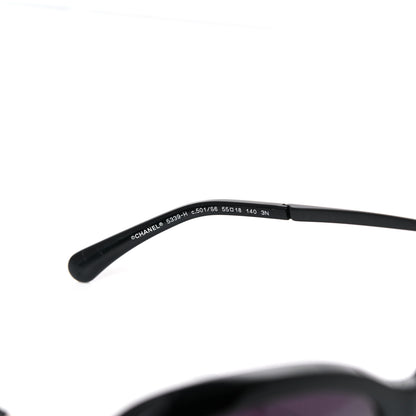 Chanel Acetate Butterfly Winter Pearl Sunglasses 5339-H Black 5 of 7