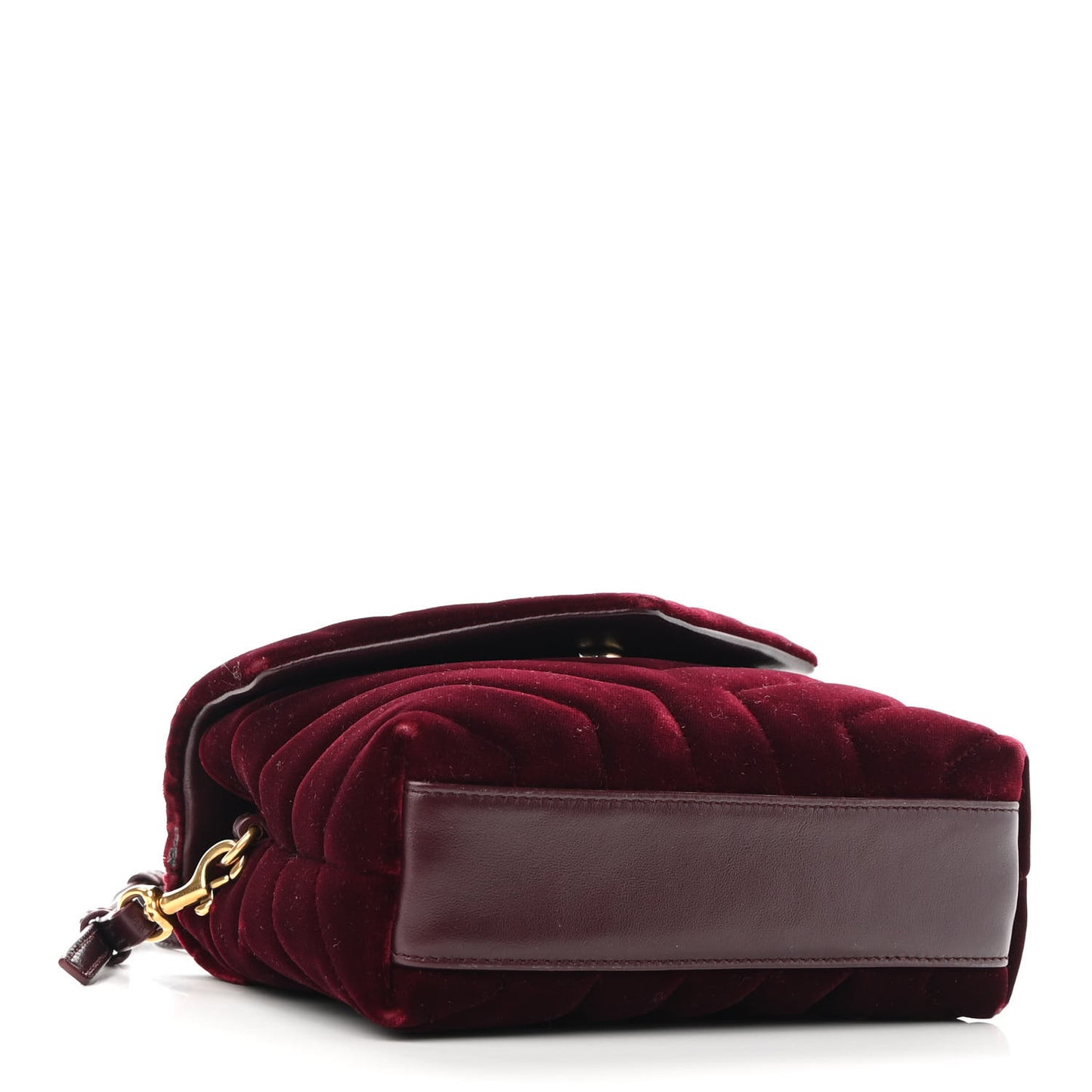 Velvet Y Quilted Monogram Toy Loulou Crossbody Bag French Burgundy