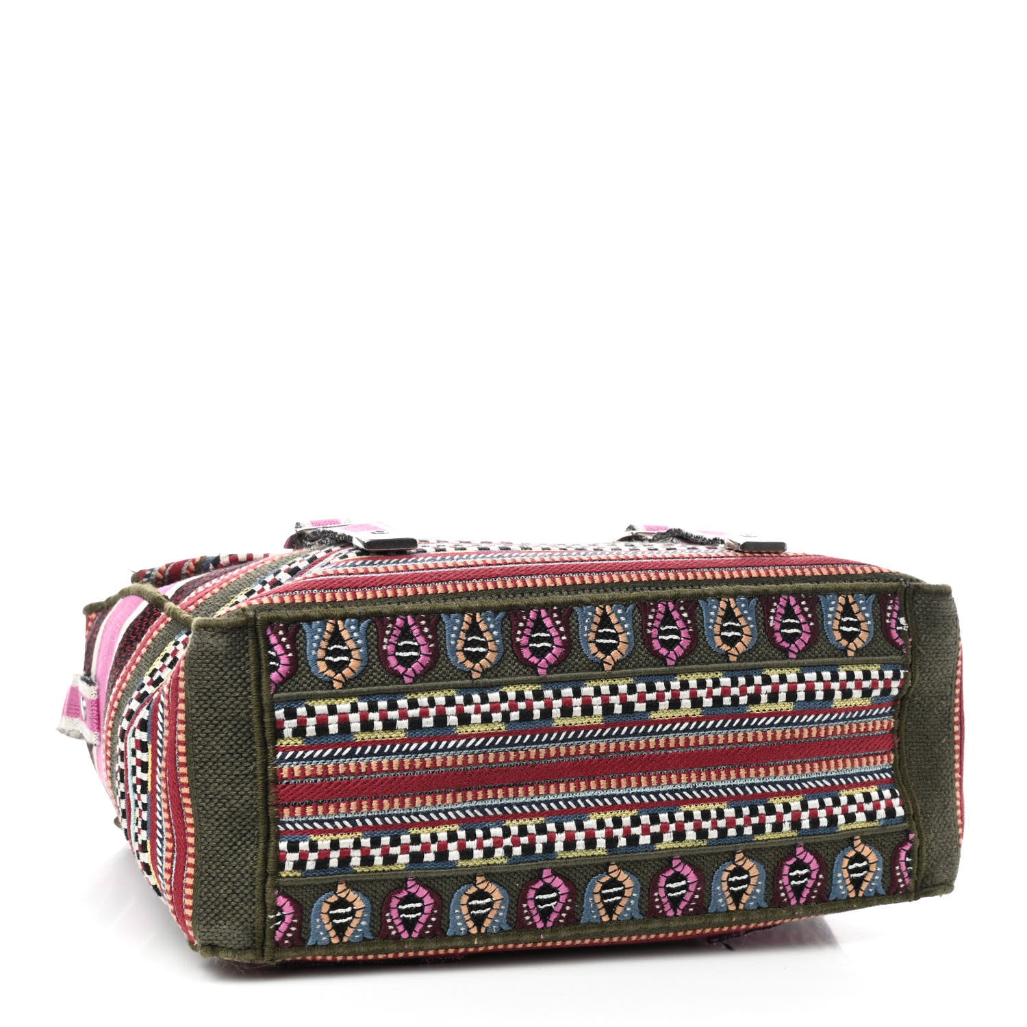 Christian Dior Canvas Embroidered Diorcamp Messenger Vert Multicolor 4 of 8
