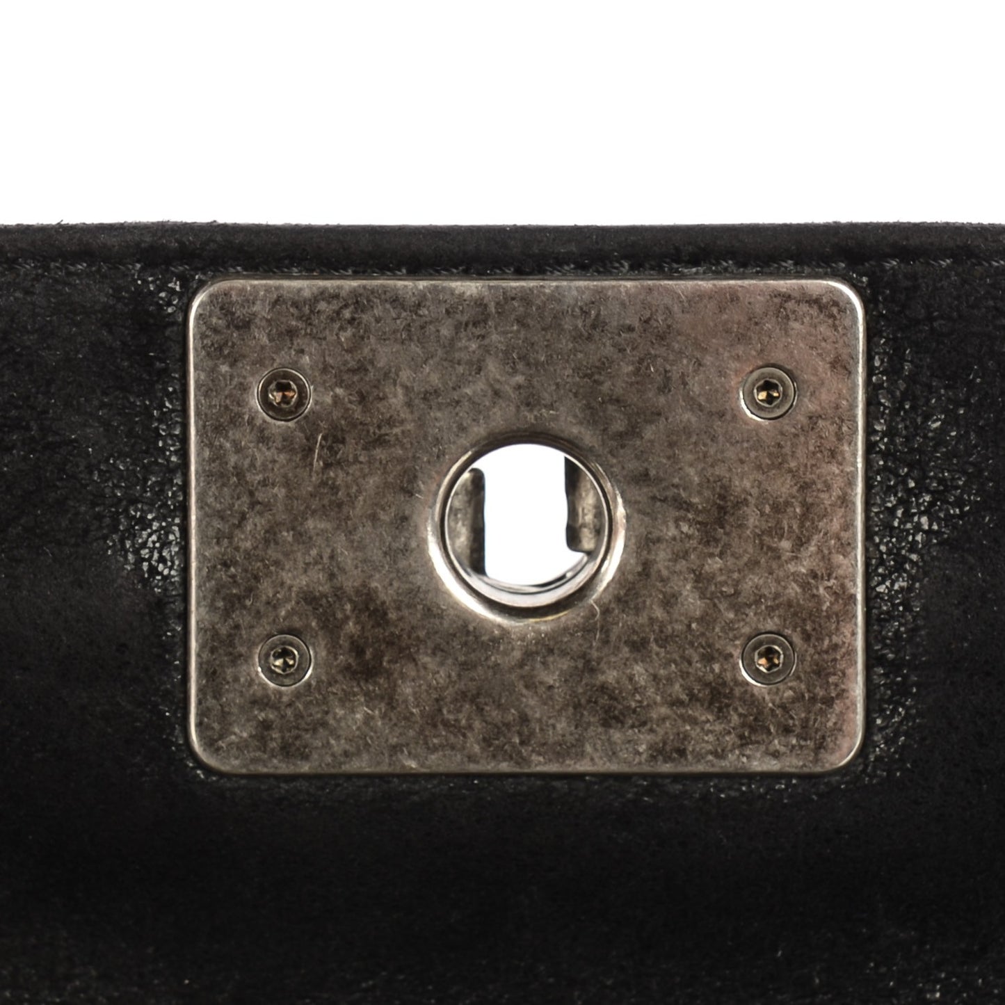 Goatskin Quilted Large Gentle Boy Flap Black
