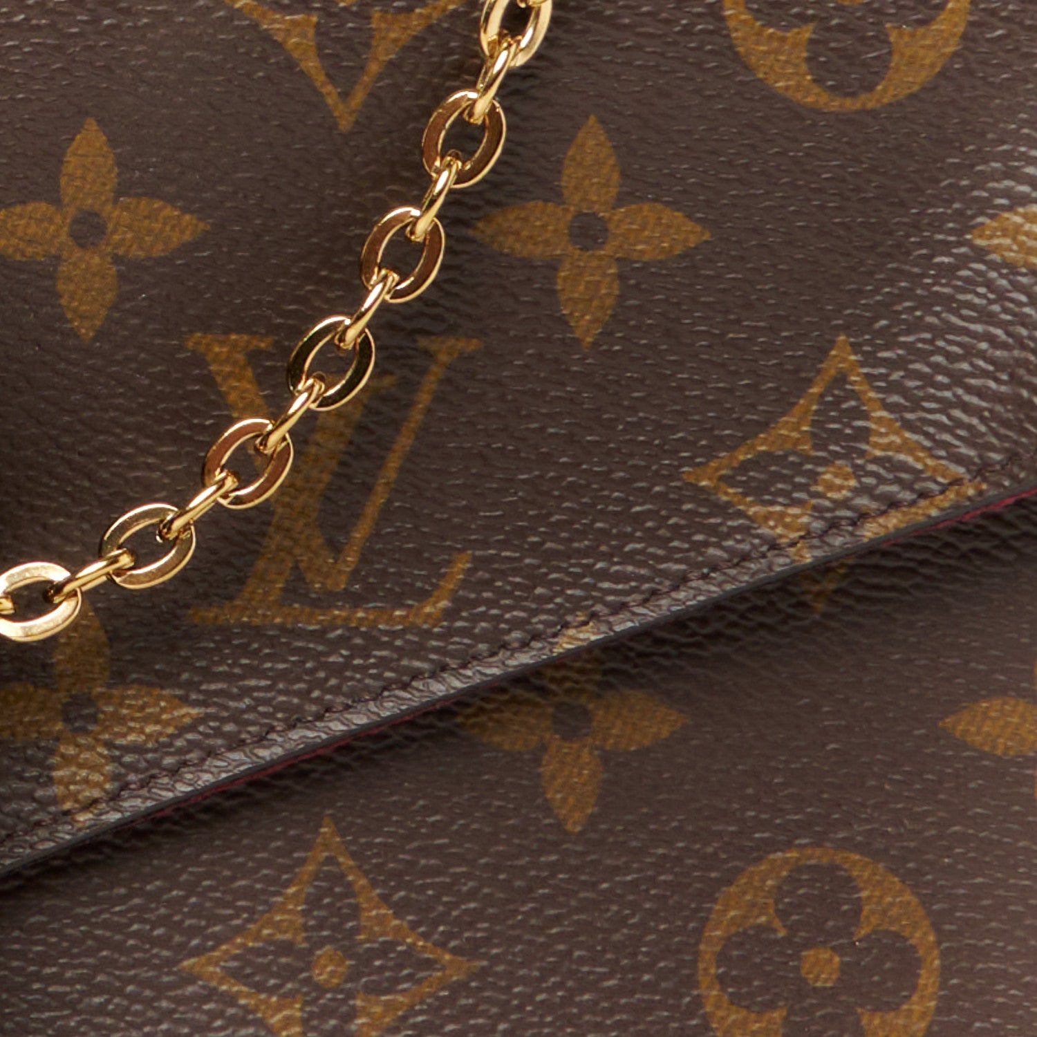 Louis Vuitton Monogram Pochette Felicie Chain Wallet Fuchsia 11 of 13