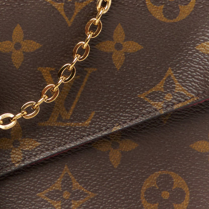 Louis Vuitton Monogram Pochette Felicie Chain Wallet Fuchsia 11 of 13