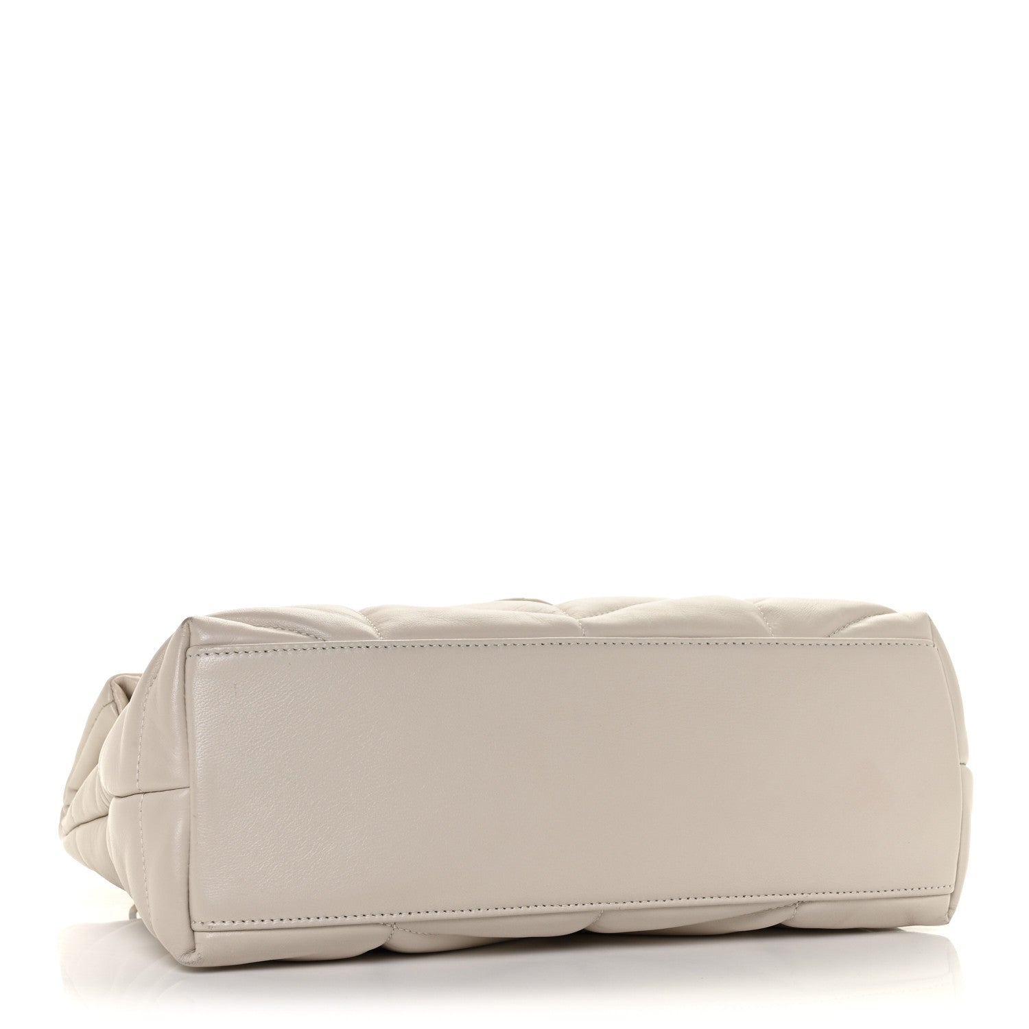 Saint Laurent Lambskin Quilted Small Loulou Puffer Monogram Chain Satchel Blanc Vintage 4 of 14