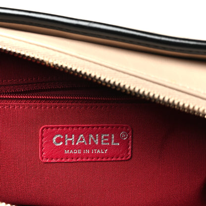 Chanel Aged Calfskin Quilted Medium Gabrielle Hobo Beige Black 6 of 11