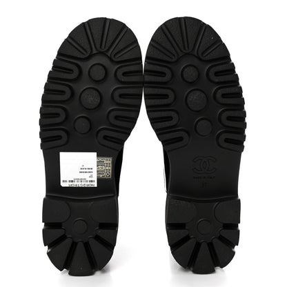 Chanel Patent Cap Toe Short Boots 37 Black 5 of 14