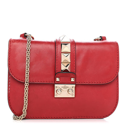 Valentino Garavani Vitello Small Glam Lock Rockstud Flap Red 1 of 10