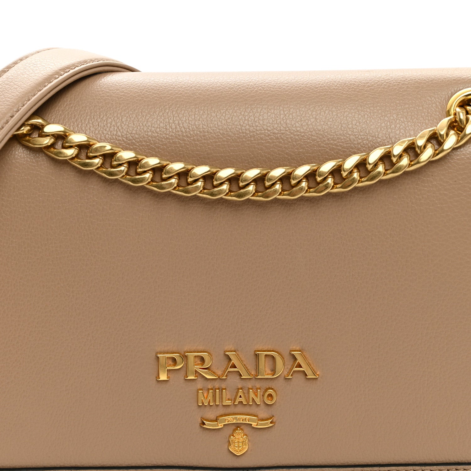 Prada Glace Calfskin Studded Crossbody Cammeo 7 of 9