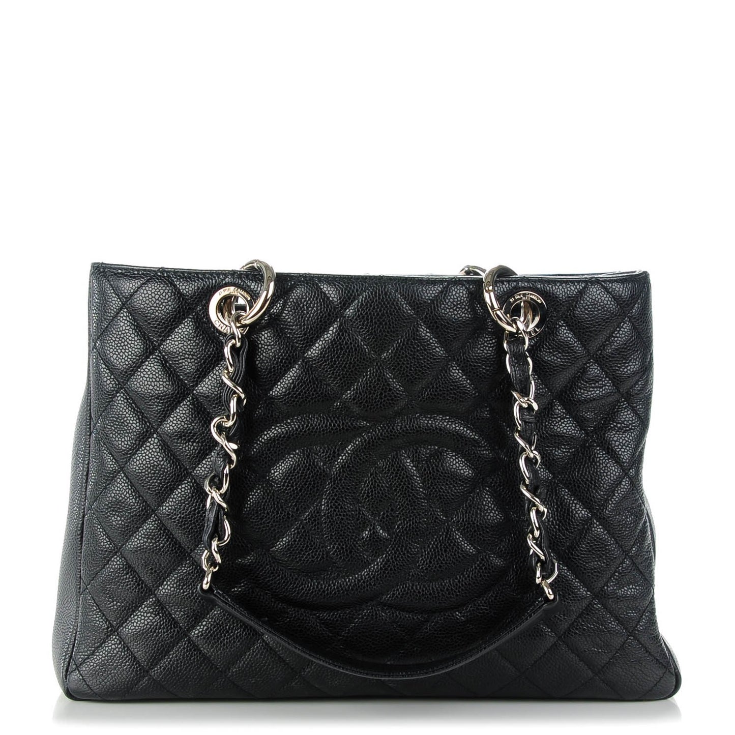 Caviar Quilted Grand Shopping Tote GST Black