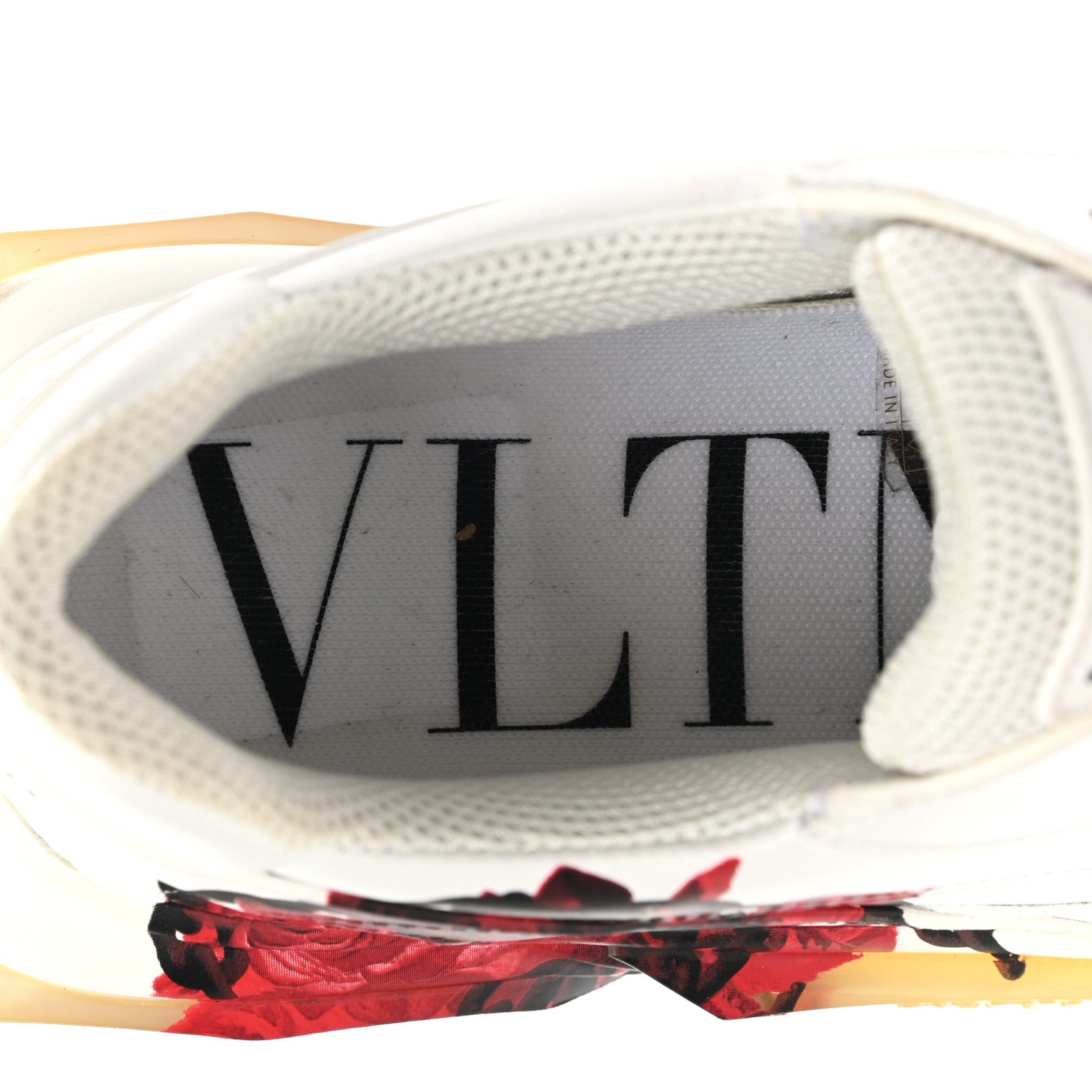 Valentino Garavani X UNDERCOVER Calfskin Womens Flower Print Bounce Sneakers 39 White Red 7 of 10