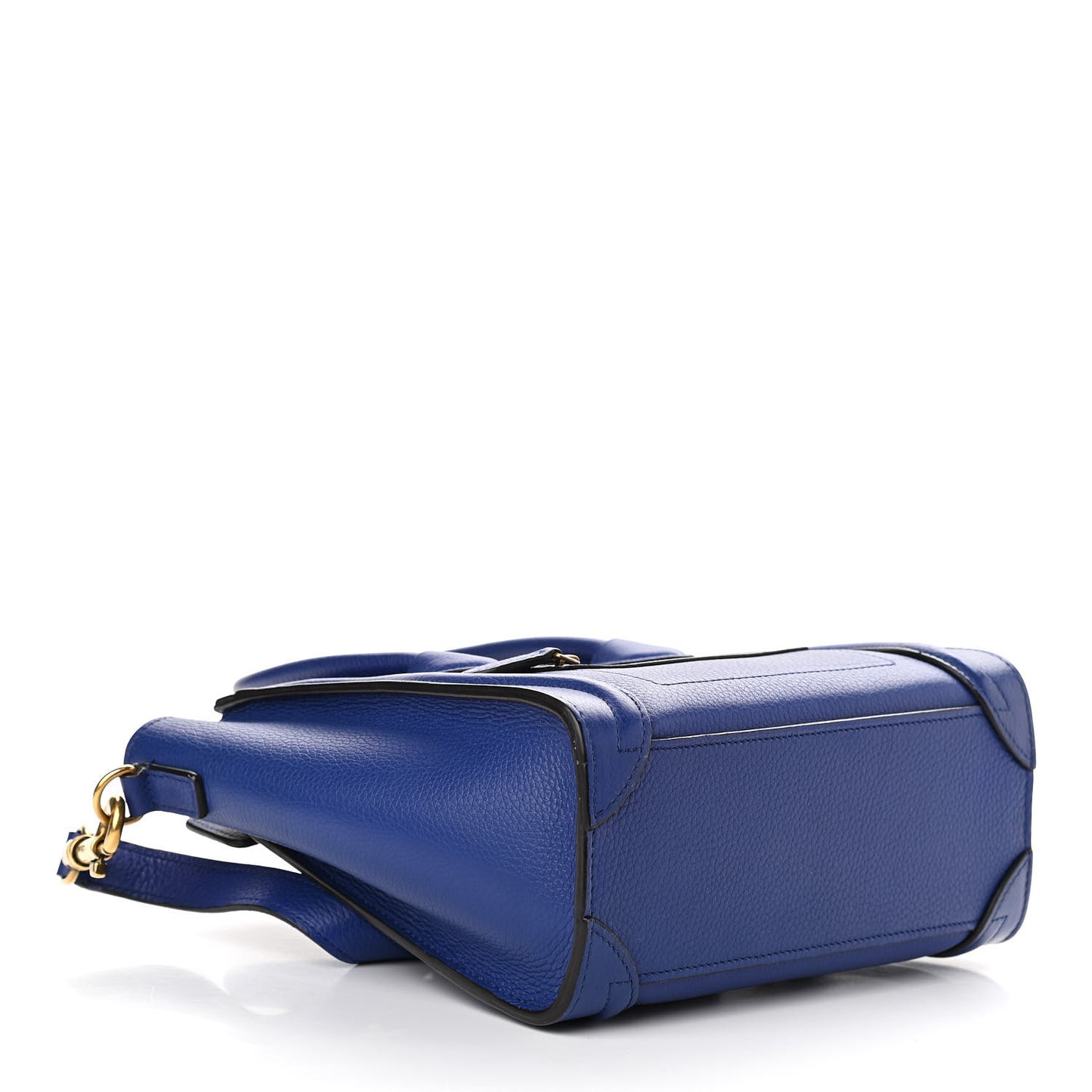 Drummed Calfskin Nano Luggage Indigo