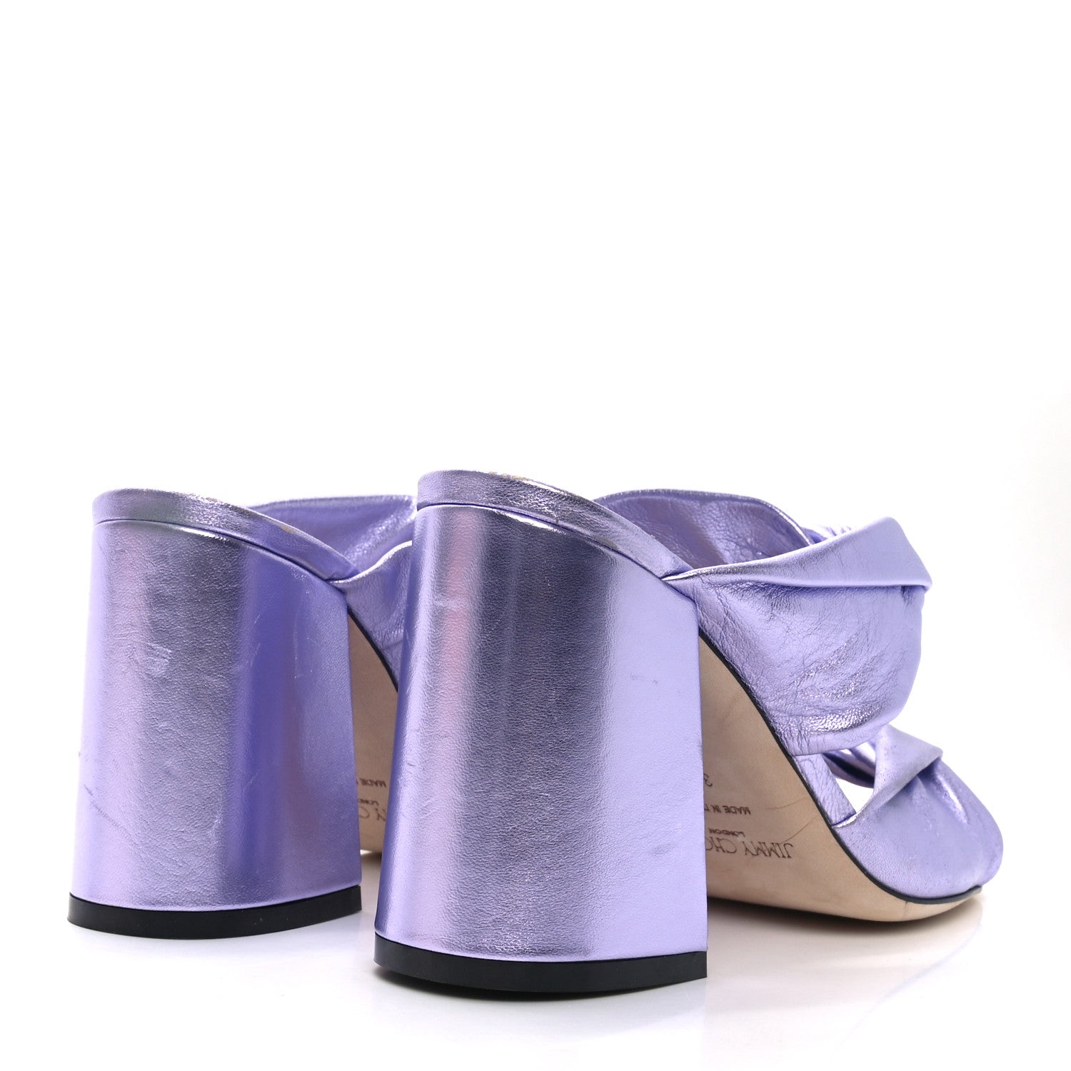 Jimmy Choo Metallic Nappa Mules 36 Purple 1767907 – FASHIONPHILE